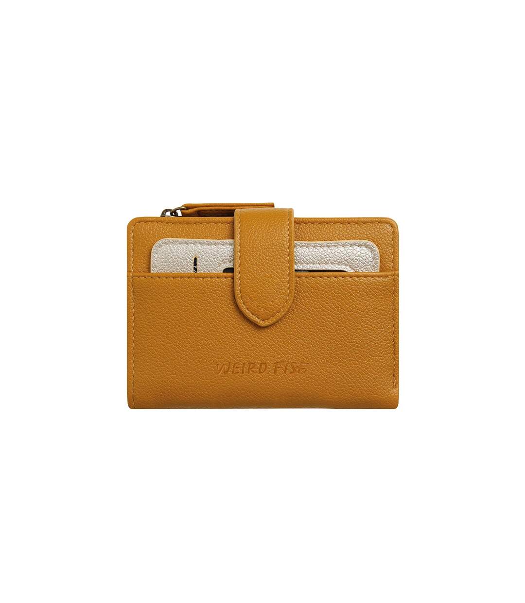 Tabytha plain vegan leather coin purse one size deep amber Weird Fish-1