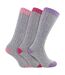 Sock Snob - 3 paires de chaussettes femme extra longues en laine douce et chaude-3