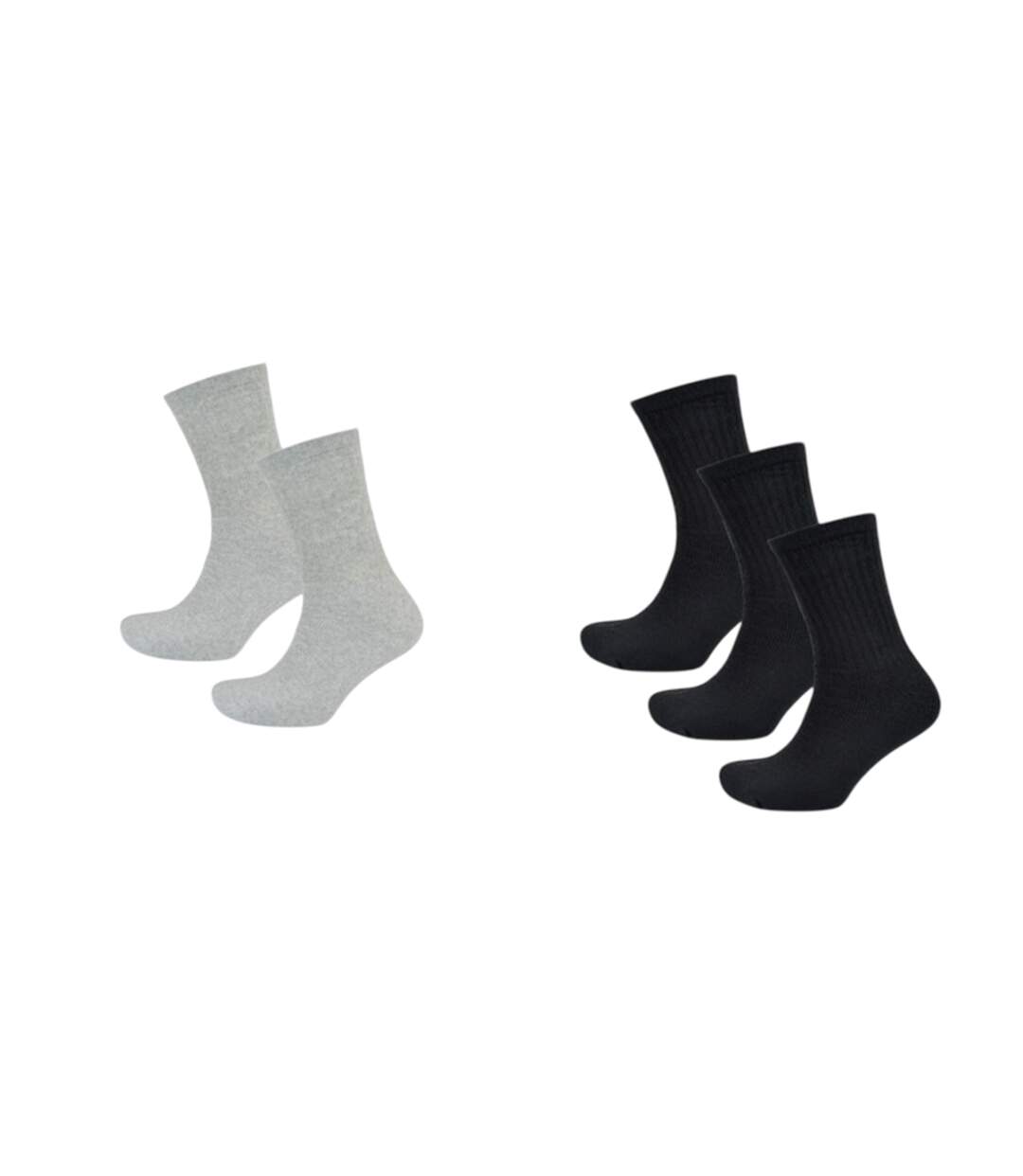 Lot De 10  Chaussettes Sport Homme Gris Noir Blanc Tom Franks-2