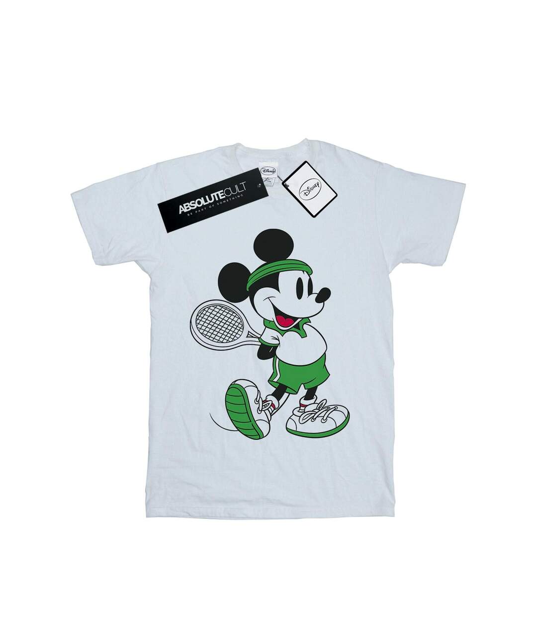 Disney T-shirt boyfriend en coton Mickey Mouse pour dames et messieurs (Blanc) - UTBI50631-1