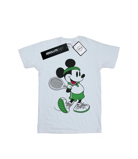 Disney T-shirt boyfriend en coton Mickey Mouse pour dames et messieurs (Blanc) - UTBI50631