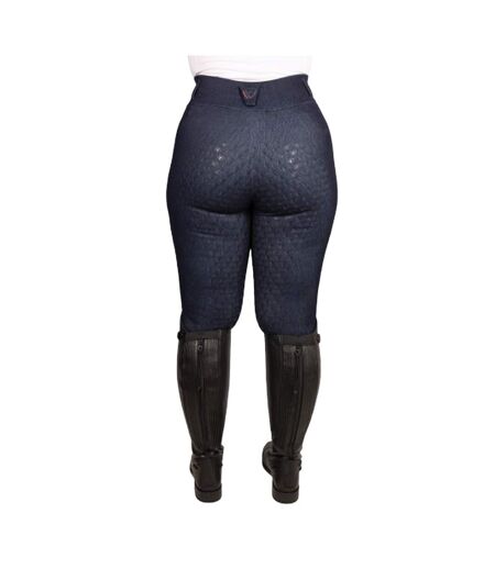 Unisex Adult Valloria Denim Look Horse Riding Tights Navy HYCONIC