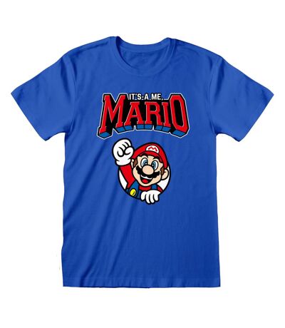 Super Mario Unisex Adult Mario T-Shirt (Blue/Red)