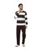 Mens Long-sleeved Polo Shirt Cream Brown Brave Soul-1