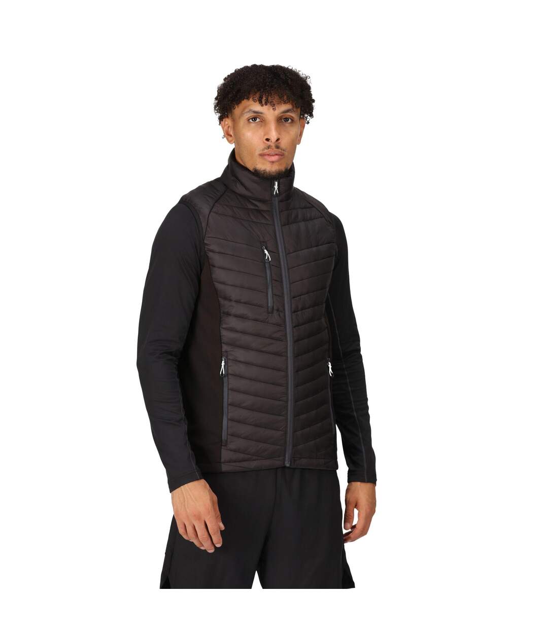 Doudoune sans manches navigate homme noir / gris phoque Regatta-3