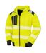 Unisex adult robust safety full zip hoodie fluorescent yellow Result Genuine Recycled