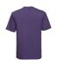 Mens classic ringspun cotton t-shirt purple Russell