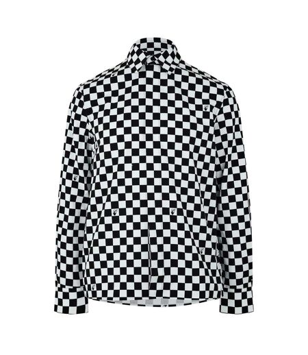 Mens Checked Shirt Black White Off White