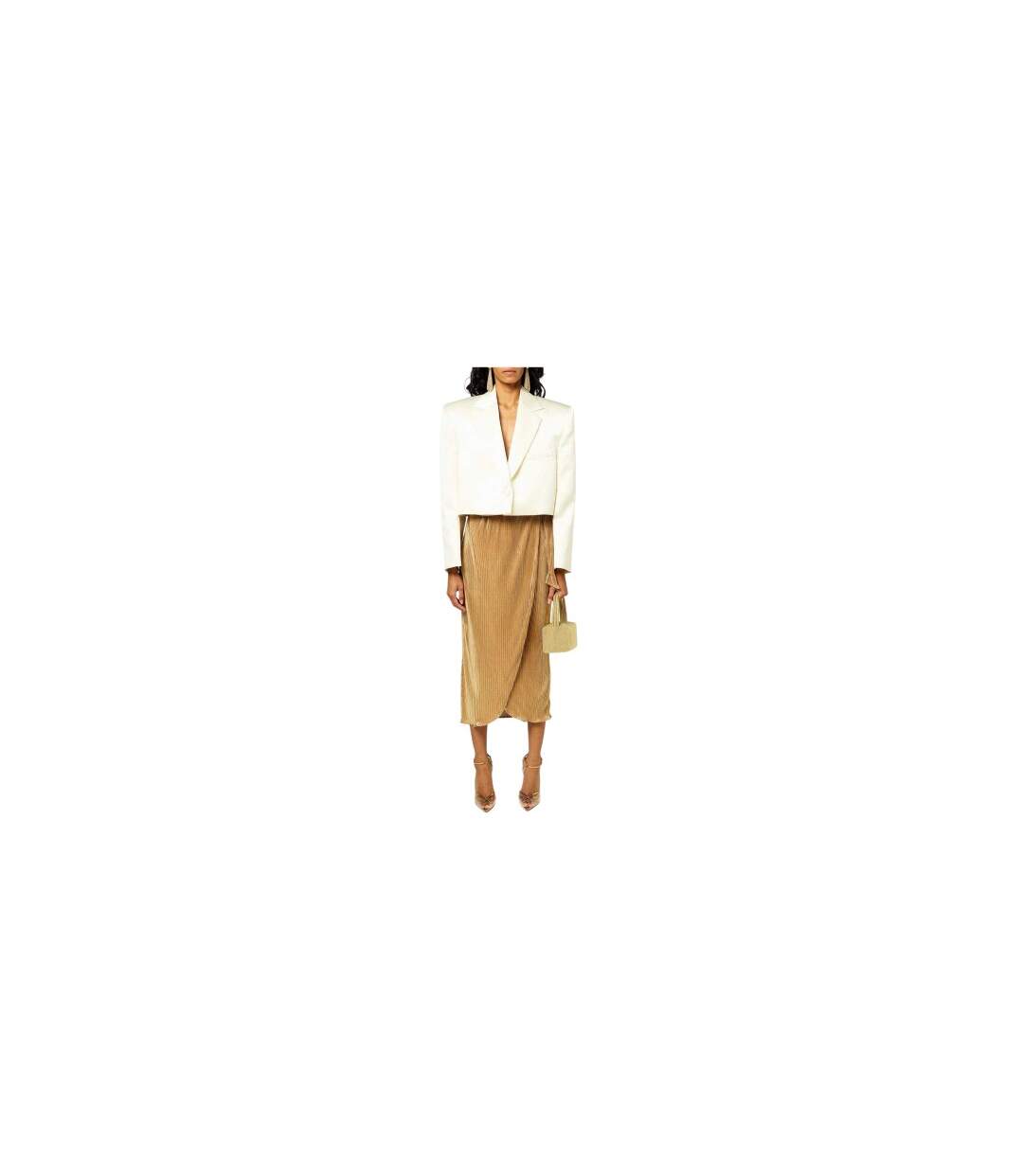 Jupe Mi-longue Jaspre Femme Jaune Or Never Fully Dressed-1