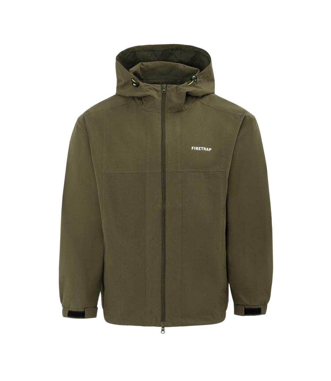 Mens Lightweight Hooded Jacket Army Green Firetrap-1