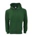 Sweatshirt Uni À Capuche Et Fermeture Zippée Homme Vert Bouteille SG-2