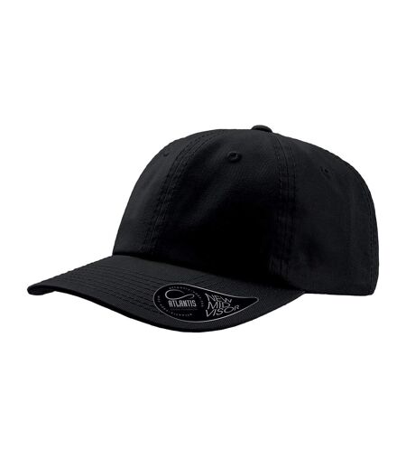 Casquette Déstructurée 6 Panneaux Mixte Noir Atlantis