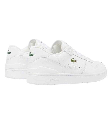 Mens T-clip Leather Flat Trainers White Lacoste