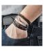 Bracelet noir geographical norway ancre - taille unique-3