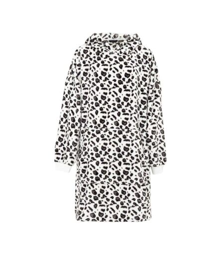 Sweat À Capuche Couverture Motif/style Imprimé Léopard Femme Beige Noir Linea