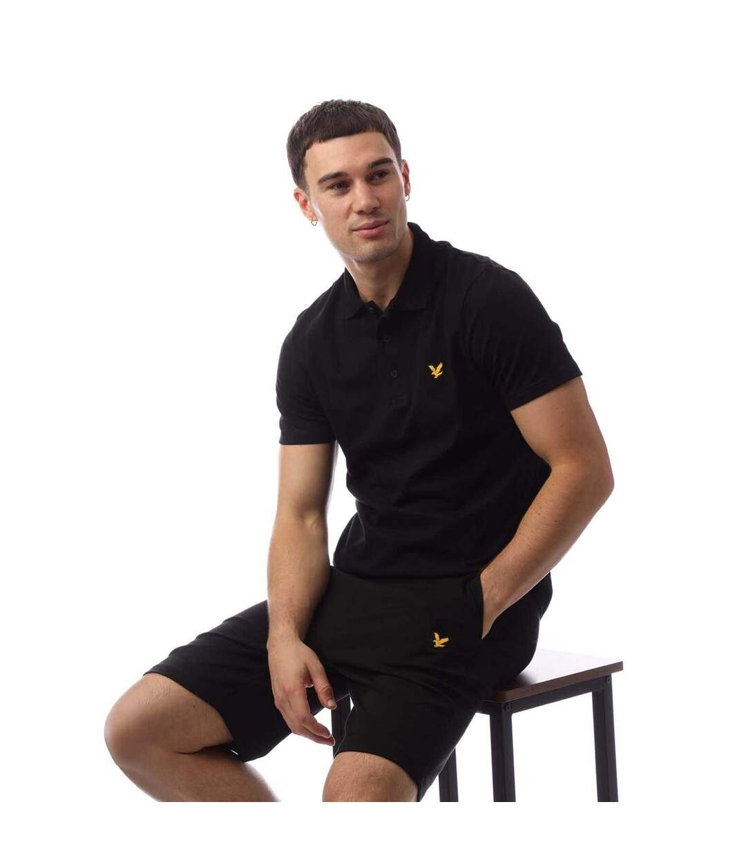 Polo Manches Courtes Motif/style Sports Homme Noir Lyle & Scott-4