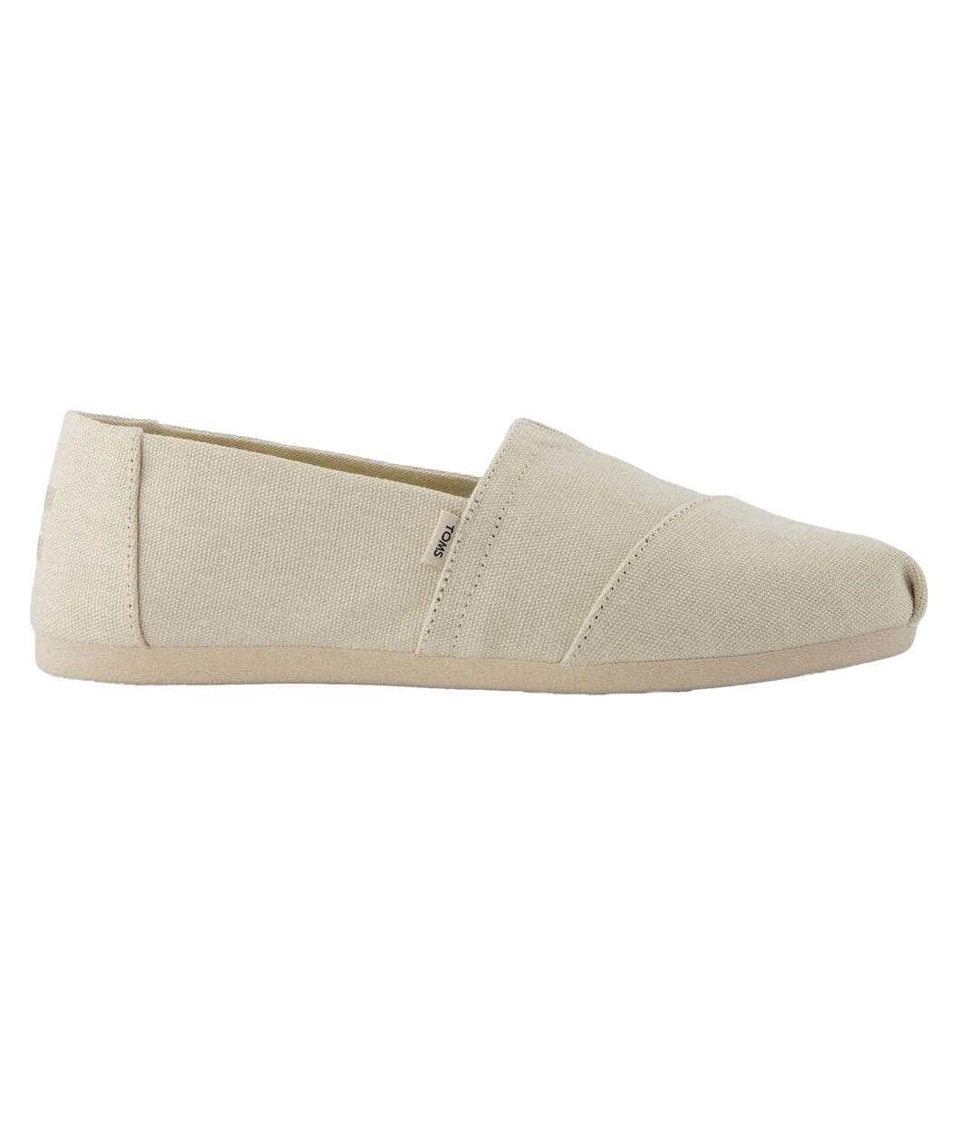 Womens/ladies Alpargata Classic Espadrilles Cream Toms-3