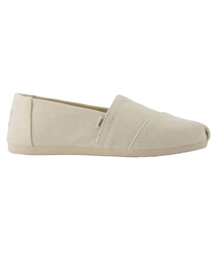 Womens/ladies Alpargata Classic Espadrilles Cream Toms