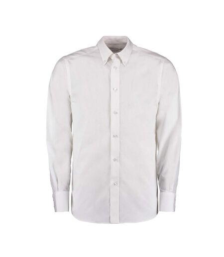 Kustom Kit Mens City Long-Sleeved Formal Shirt (White)
