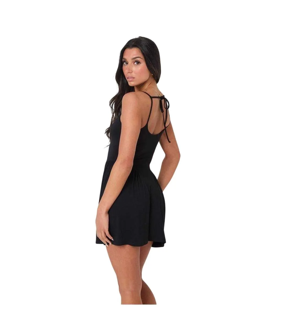 Robe Courte Décontracté Motif/style Lanières Femme Noir I Saw It First-3