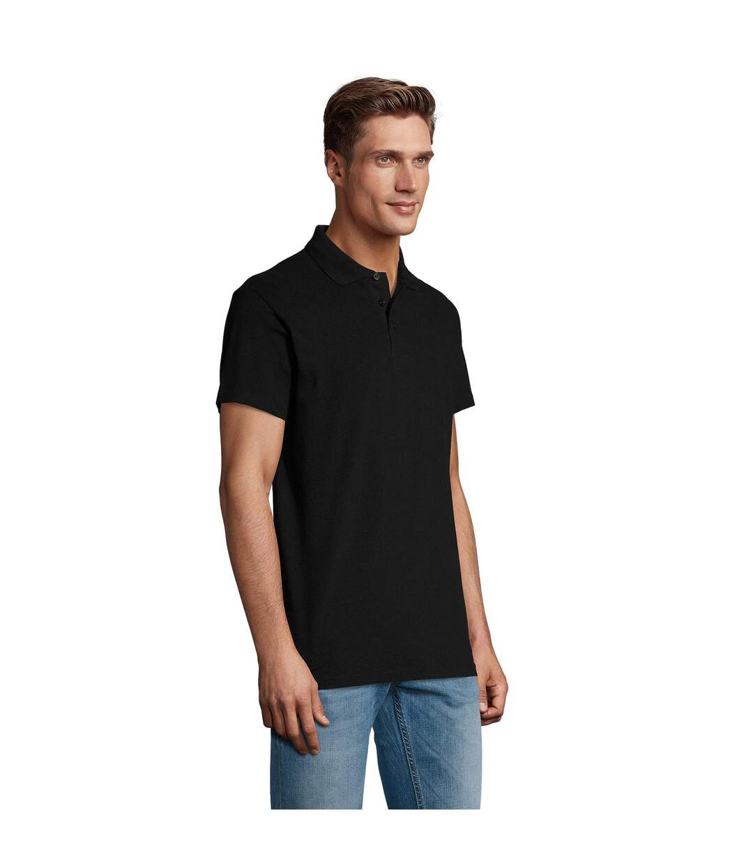 Polo Spring Homme Noir SOLS-3