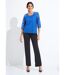 T-shirt dentelle col rond manches 3/4 raglan-3