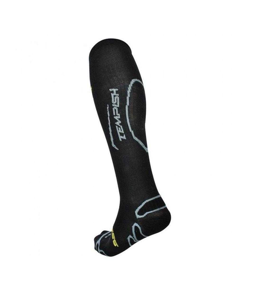 Chaussettes Hauteur Genoux Motif/style Logo Femme Noir Tempish-2