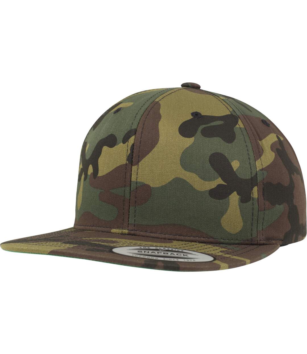 Casquette ajustable flexfit adulte vert forêt camouflage Yupoong-1