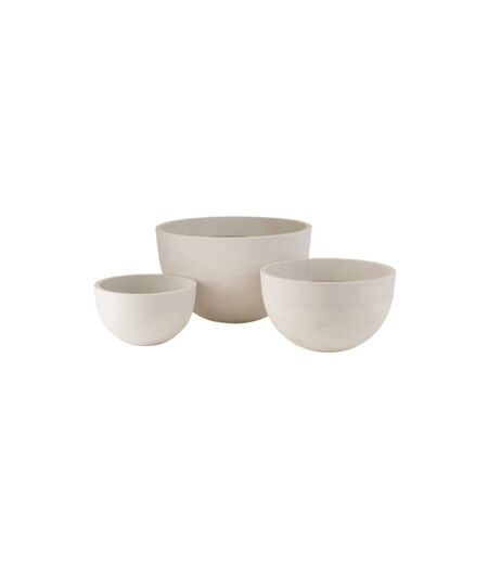 Lot de 3 Cache-Pots Céramique Roda 59cm Blanc