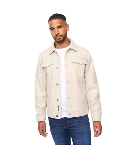 Mens Earnshaw Overshirt Ecru Bewley & Ritch