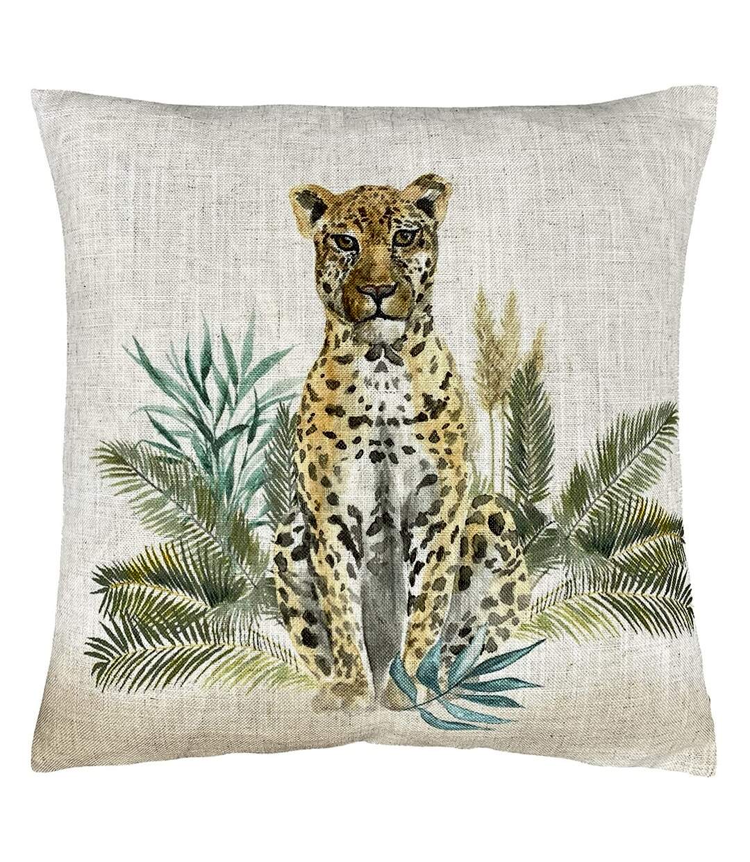 Kenya giraffe cushion cover one size off white/light brown/green Evans Lichfield