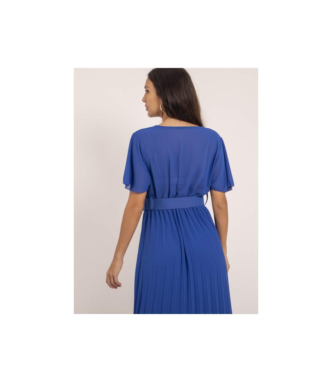 Robe midi plissée et ceinture ISALA - Dona X Lisa-3