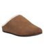 Womens/ladies chrissie suede shearling slippers tan FitFlop-1