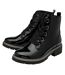 Bottines De Combat Jojo Femme Noir Verni Lotus Shoes-2