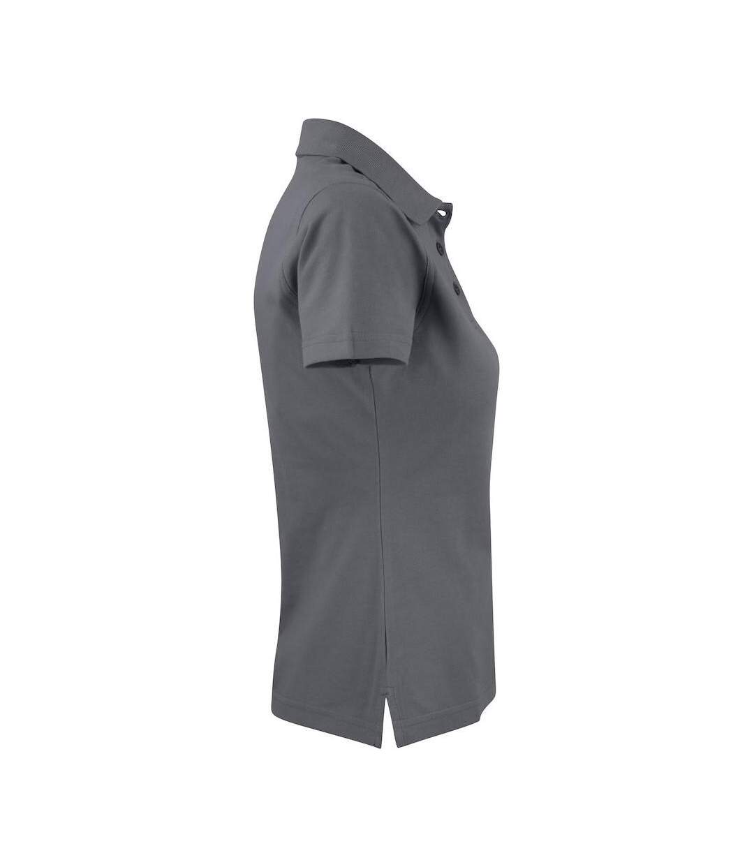 Womens/ladies Surf Polo Shirt Steel Grey Printer-3