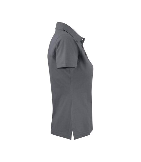 Womens/ladies Surf Polo Shirt Steel Grey Printer