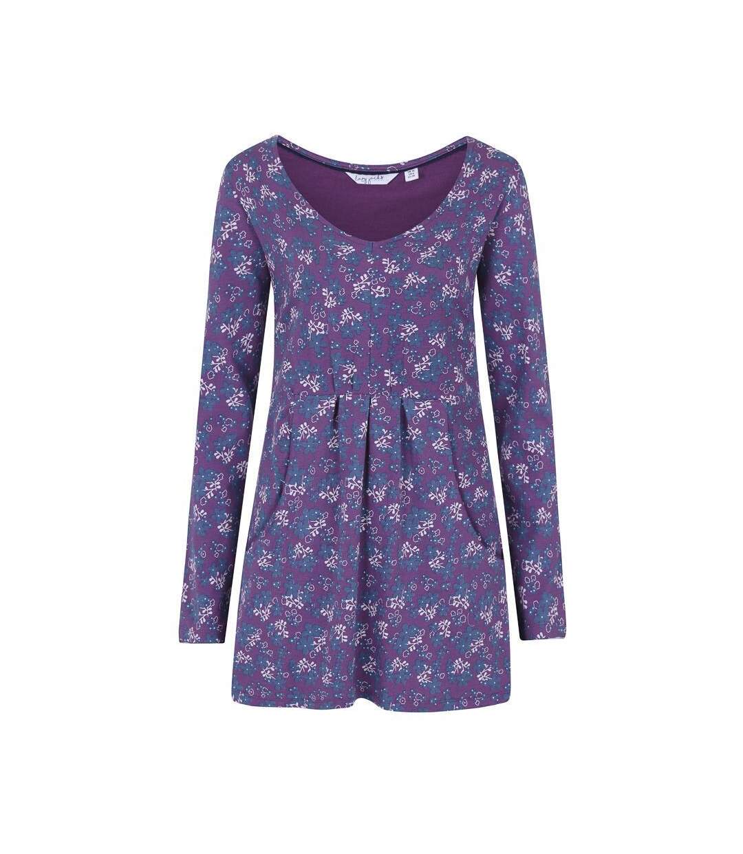 Tunique Motif/style Floral Femme Violet Lazy Jacks-2