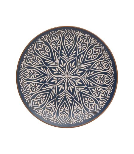 Lot de 6 Assiettes à Dessert en Céramique Inès 21cm Bleu