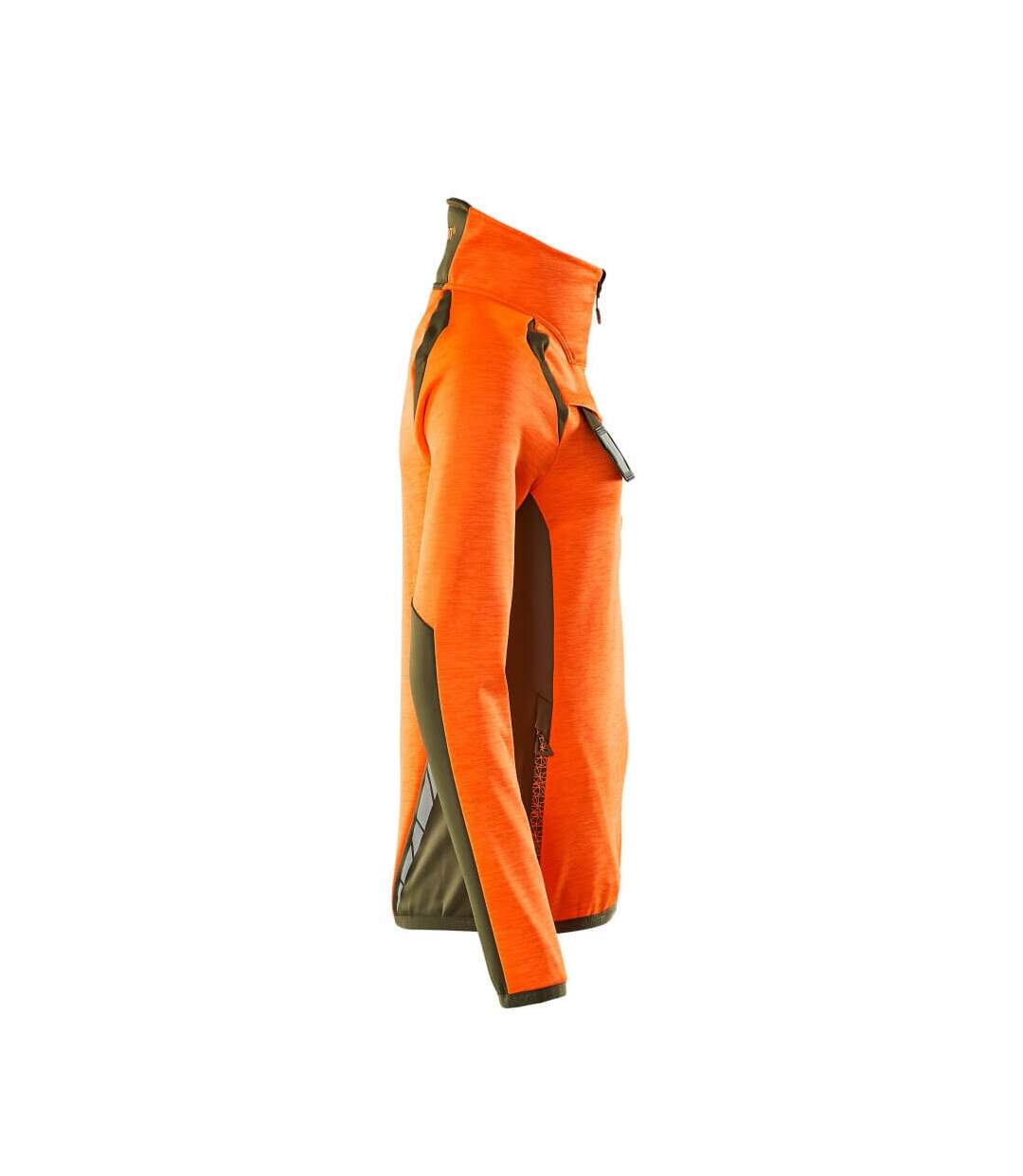 Pull Motif/style Deux Tons Accelerate Safe Femme Orange Fluo Vert Kaki Foncé Mascot-4