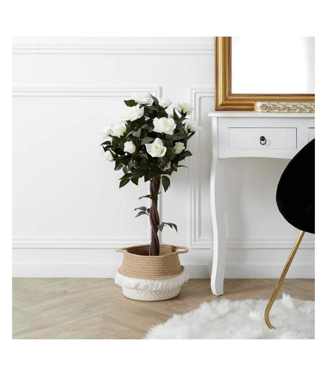 Rosier artificiel en pot 90 cm-2