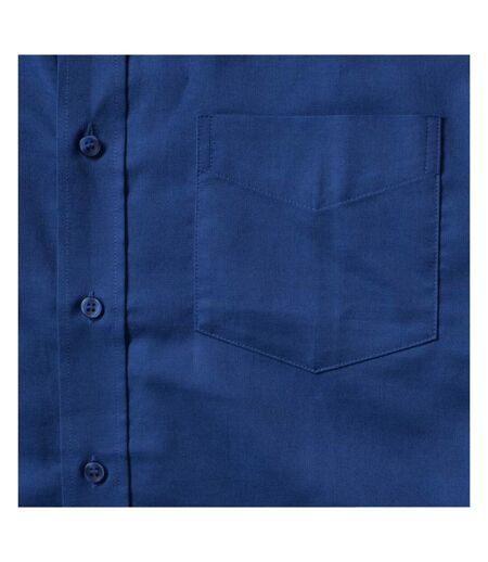 Russell Collection Mens Short Sleeve Easy Care Oxford Shirt (Bright Royal)