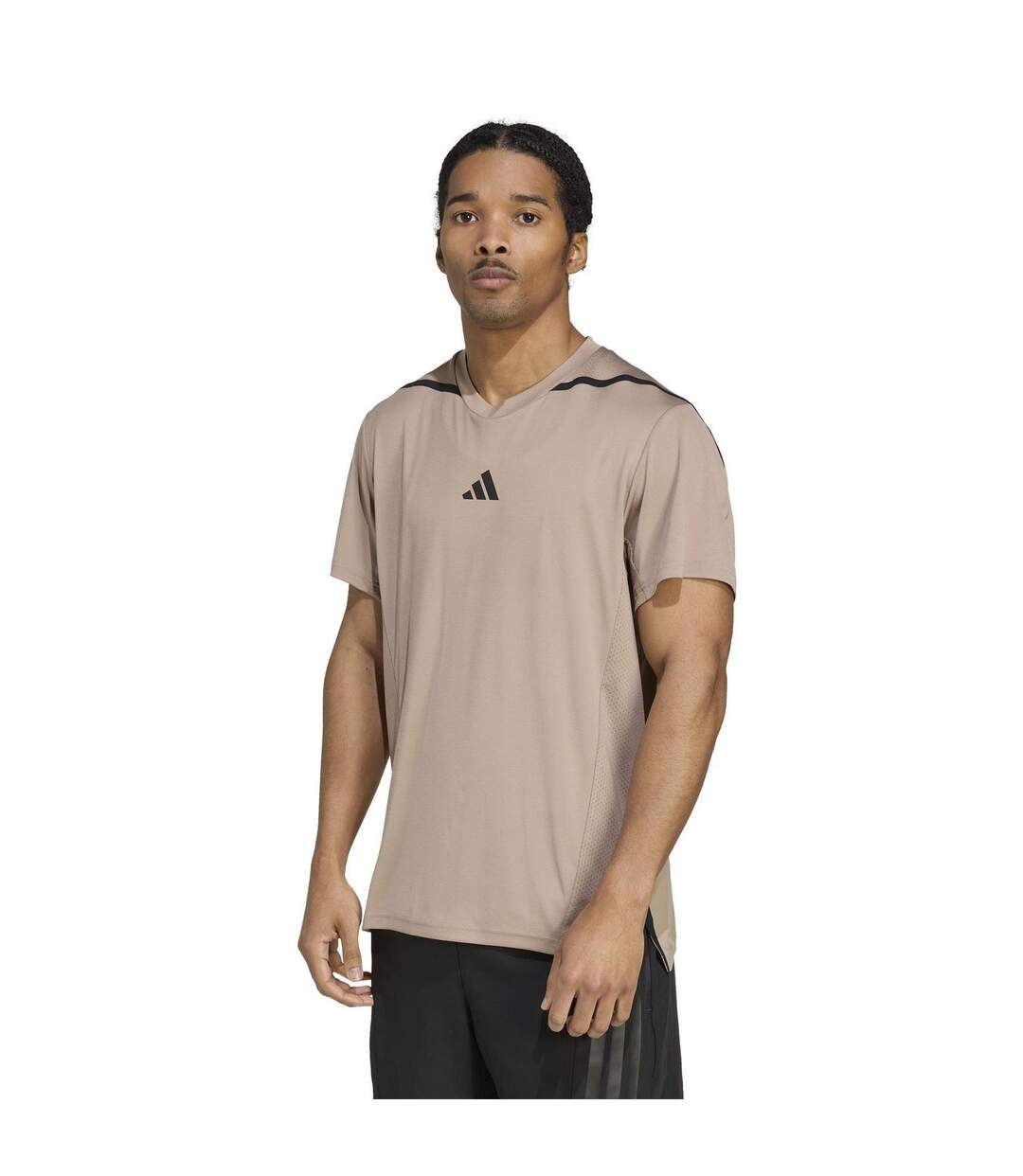 T-shirt Designed Training Homme Marron Adidas-4