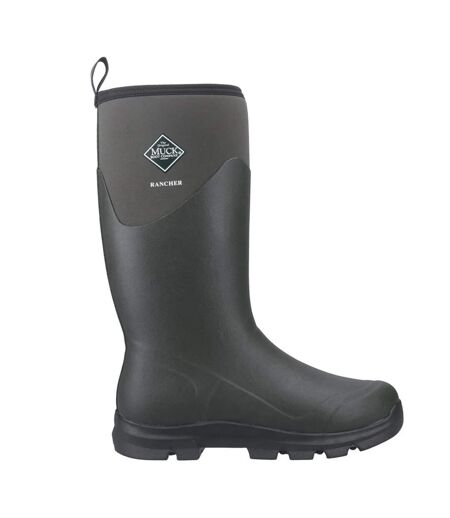 Mens Rancher Wellington Boots Dusty Olive Black Muck Boots