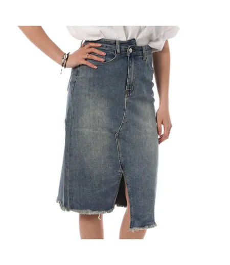 Jupe en jean bleu clair femme monday premium 392