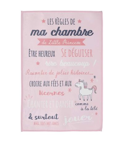 Tapis pour enfant KEHL règles de chambre rose