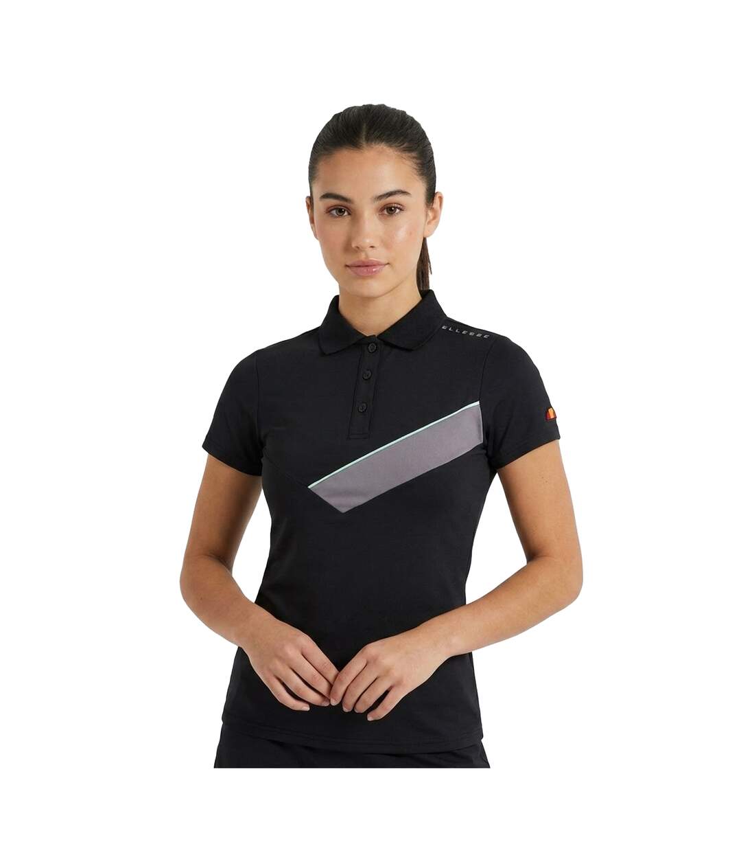 Womens/ladies Lotali Polo Shirt Black Ellesse-4