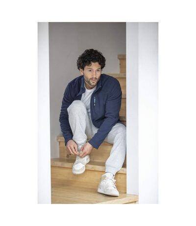 Mens Amber Recycled Full Zip Fleece Jacket White Elevate NXT