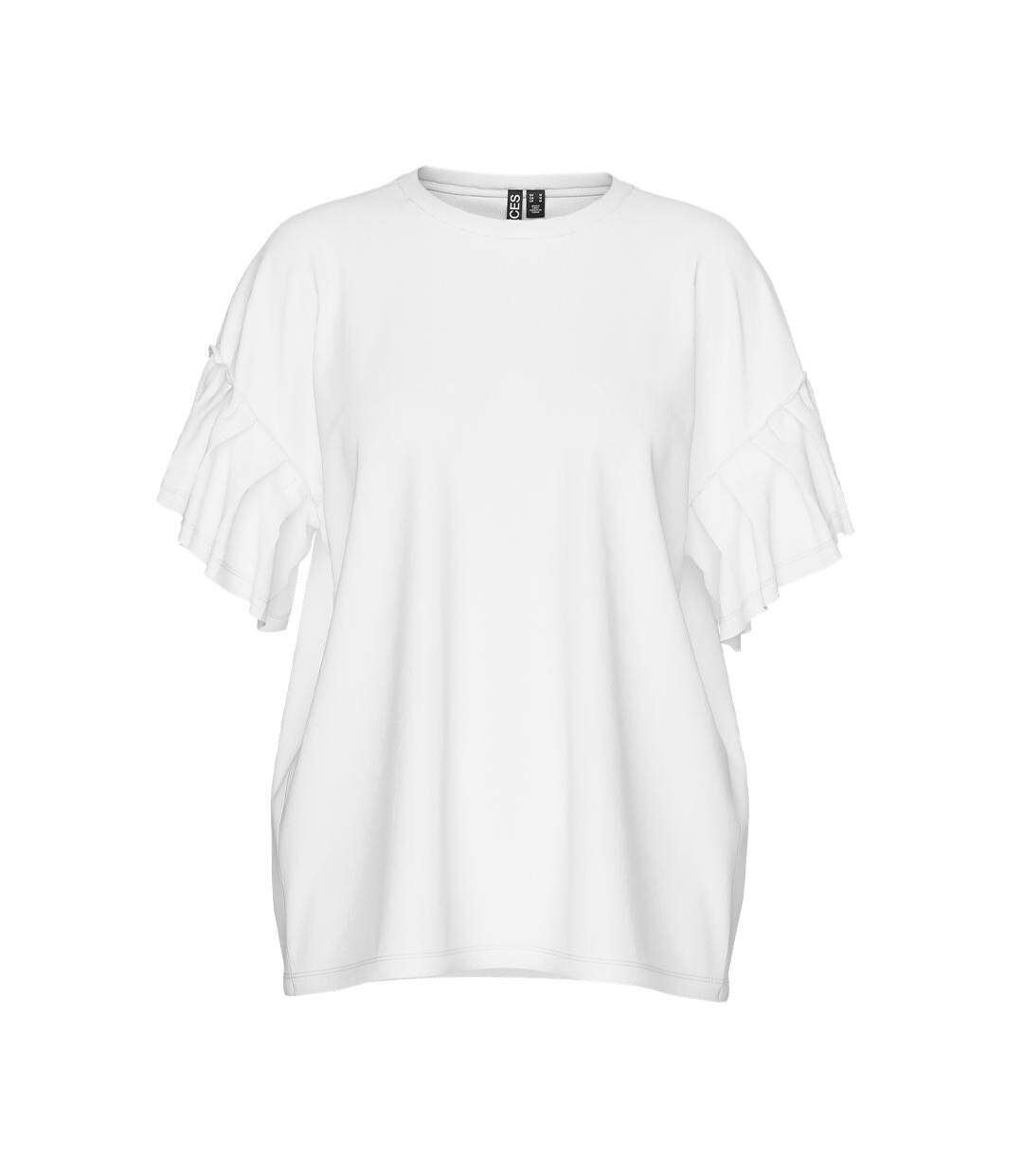 T-shirt blanc femme pieces skylar-1