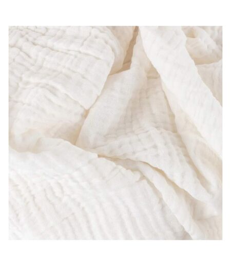 Lark cotton crinkled throw white Yard