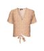 Top imprimé rose/jaune femme vero moda measy - s-1